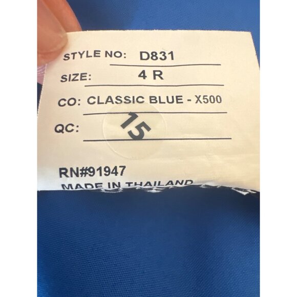 Alfred Sung Classic Blue 4R One-Shoulder Asymmetrical Gown Polyester Formal - Picture 5 of 16